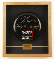 Julio Cesar Chavez, Marco Antonio Barrera & Erik Morales Signed Custom Framed Ringside Boxing Bell Shadowbox Display (JSA & Beckett) at PristineAuction.com