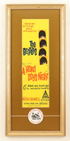 "Hard Days Night" Custom Framed "The Beatles" Movie Poster Print Display With 1964 Lapel Pin at PristineAuction.com