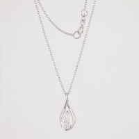 1.08 CTW Lab Grown Diamonds Pendant Mounted In Sterling Silver E-F, VVS2 | Estimated Retail Value: $3,515 (IGI) at PristineAuction.com