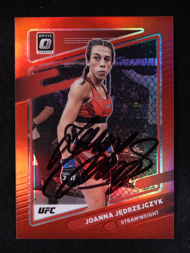 Joanna Jedrzejczyk 2022 Panini Donruss Optic Red UFC #87 #044/199 at PristineAuction.com Joanna Jedrzejczyk 2022 Panini Donruss Optic Red UFC #87 #044/199 at PristineAuction.com