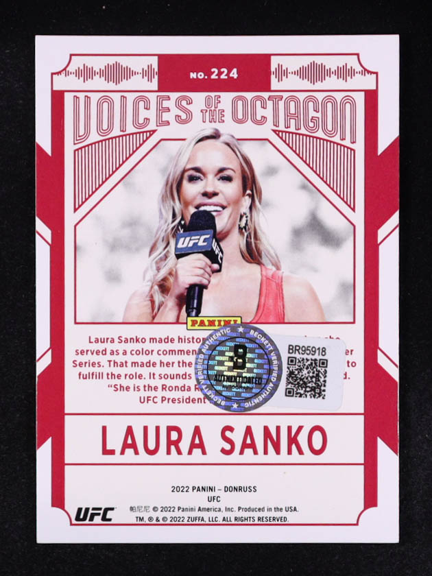 Laura Sanko 2022 Panini Donruss UFC Voices Of The Octagon Signatures #224 at PristineAuction.com Laura Sanko 2022 Panini Donruss UFC Voices Of The Octagon Signatures #224 at PristineAuction.com