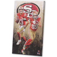 Brock Purdy & George Kittle 49ers Custom 15x23 Canvas at PristineAuction.com
