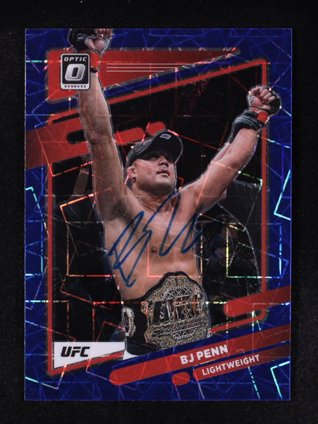 BJ Penn 2022 Panini Donruss Optic Blue Velocity UFC #37 at PristineAuction.com BJ Penn 2022 Panini Donruss Optic Blue Velocity UFC #37 at PristineAuction.com