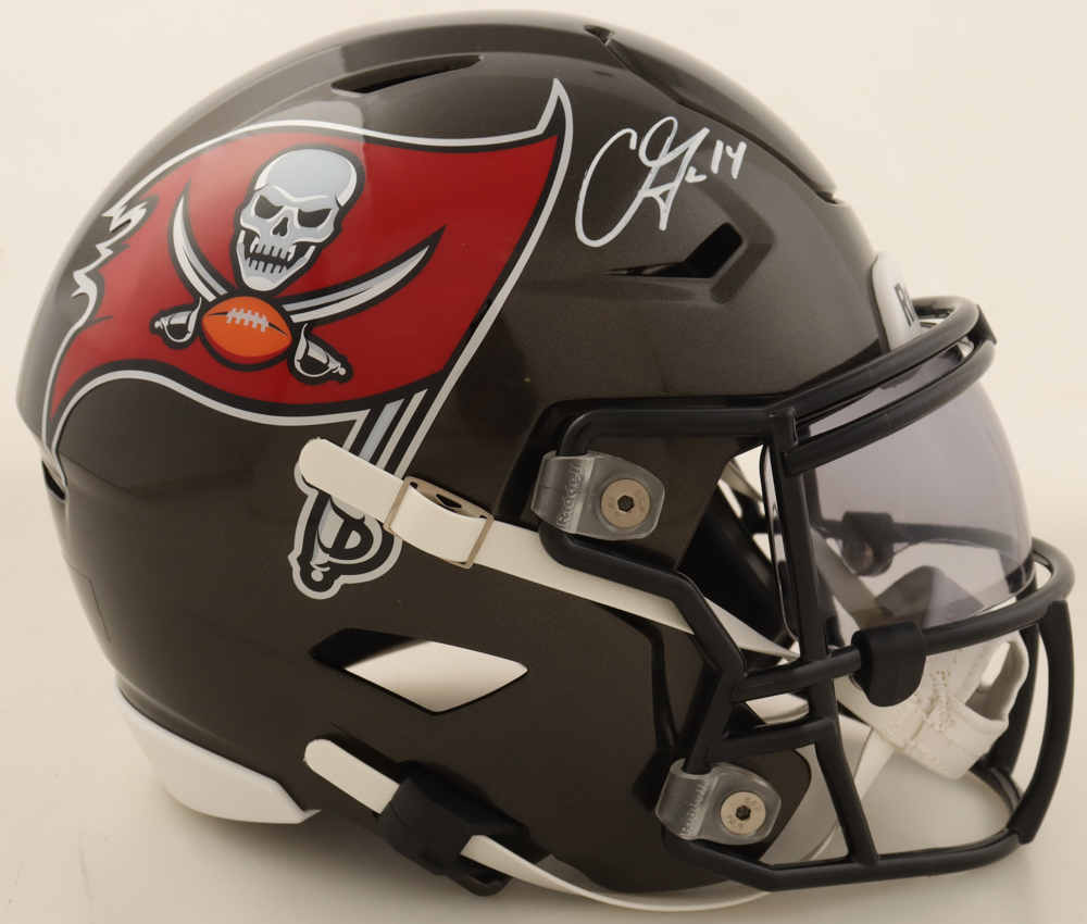 Chris Godwin Signed Buccaneers Mid-Size SpeedFlex Helmet With Visor (JSA) at PristineAuction.com Chris Godwin Signed Buccaneers Mid-Size SpeedFlex Helmet With Visor (JSA) at PristineAuction.com