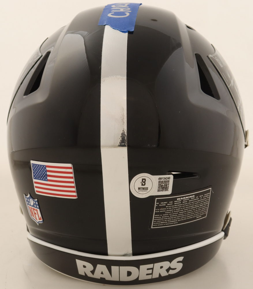 Brock Bowers Signed Raiders Mid-Size Custom SpeedFlex Helmet With Custom Visor (Beckett) at PristineAuction.com Brock Bowers Signed Raiders Mid-Size Custom SpeedFlex Helmet With Custom Visor (Beckett) at PristineAuction.com