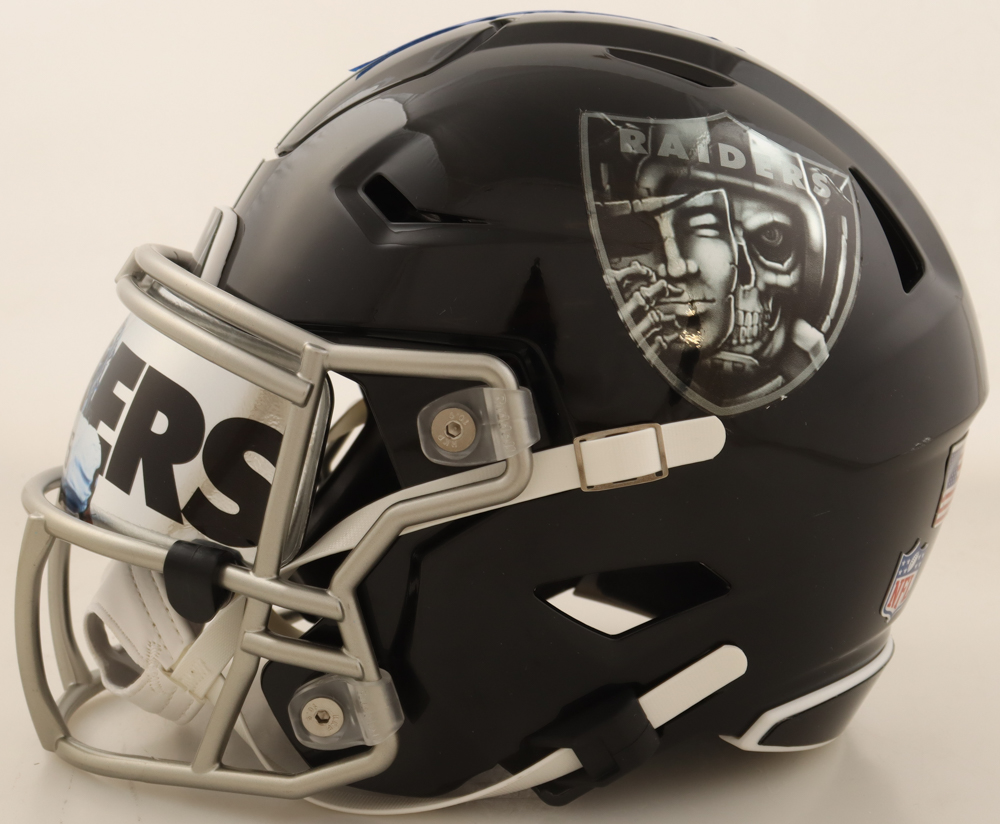 Brock Bowers Signed Raiders Mid-Size Custom SpeedFlex Helmet With Custom Visor (Beckett) at PristineAuction.com Brock Bowers Signed Raiders Mid-Size Custom SpeedFlex Helmet With Custom Visor (Beckett) at PristineAuction.com