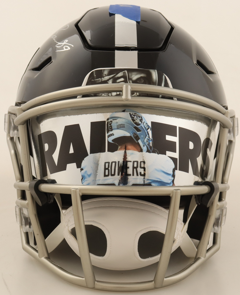 Brock Bowers Signed Raiders Mid-Size Custom SpeedFlex Helmet With Custom Visor (Beckett) at PristineAuction.com Brock Bowers Signed Raiders Mid-Size Custom SpeedFlex Helmet With Custom Visor (Beckett) at PristineAuction.com