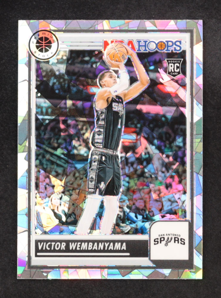 Victor Wembanyama 2023-24 Hoops Premium Stock Ice Prizm #108 RC