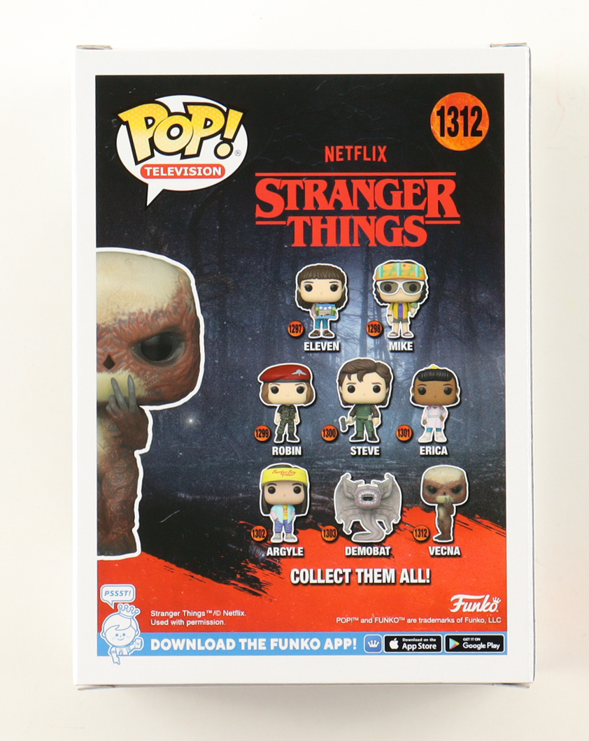 Jamie Campbell Bower Signed "Stranger Things" #1312 Vecna Funko Pop! Vinyl Figure Inscribed "Vecna" (JSA) at PristineAuction.com Jamie Campbell Bower Signed "Stranger Things" #1312 Vecna Funko Pop! Vinyl Figure Inscribed "Vecna" (JSA) at PristineAuction.com