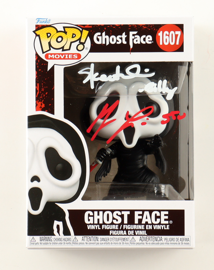 Matthew Lillard & Skeet Ulrich Signed "Ghost Face" #1607 Ghost Face Funko Pop! Vinyl Figure Inscribed "Stu" & "Billy" (JSA) at PristineAuction.com Matthew Lillard & Skeet Ulrich Signed "Ghost Face" #1607 Ghost Face Funko Pop! Vinyl Figure Inscribed "Stu" & "Billy" (JSA) at PristineAuction.com