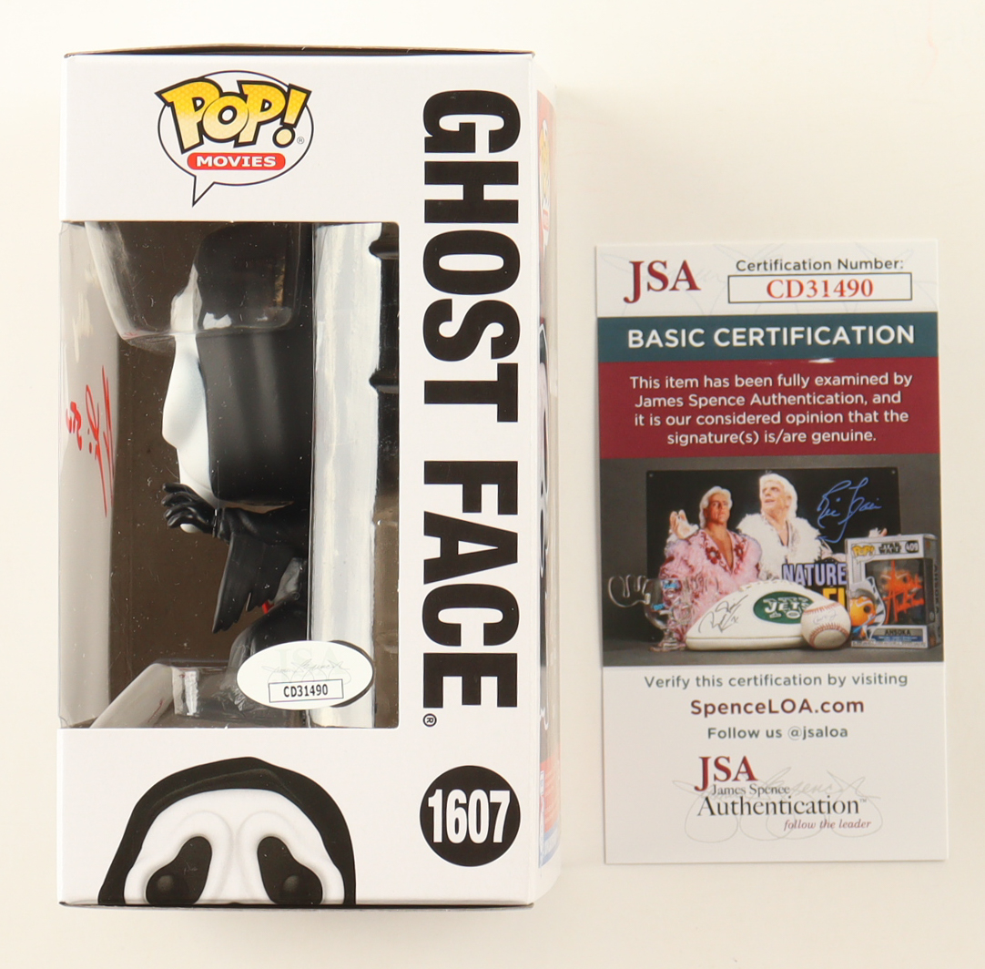 Matthew Lillard & Skeet Ulrich Signed "Ghost Face" #1607 Ghost Face Funko Pop! Vinyl Figure Inscribed "Stu" & "Billy" (JSA) at PristineAuction.com Matthew Lillard & Skeet Ulrich Signed "Ghost Face" #1607 Ghost Face Funko Pop! Vinyl Figure Inscribed "Stu" & "Billy" (JSA) at PristineAuction.com