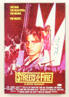 Michael Pare Signed "Streets of Fire" Custom Framed Serigraph on Canvas Display (JSA) at PristineAuction.com