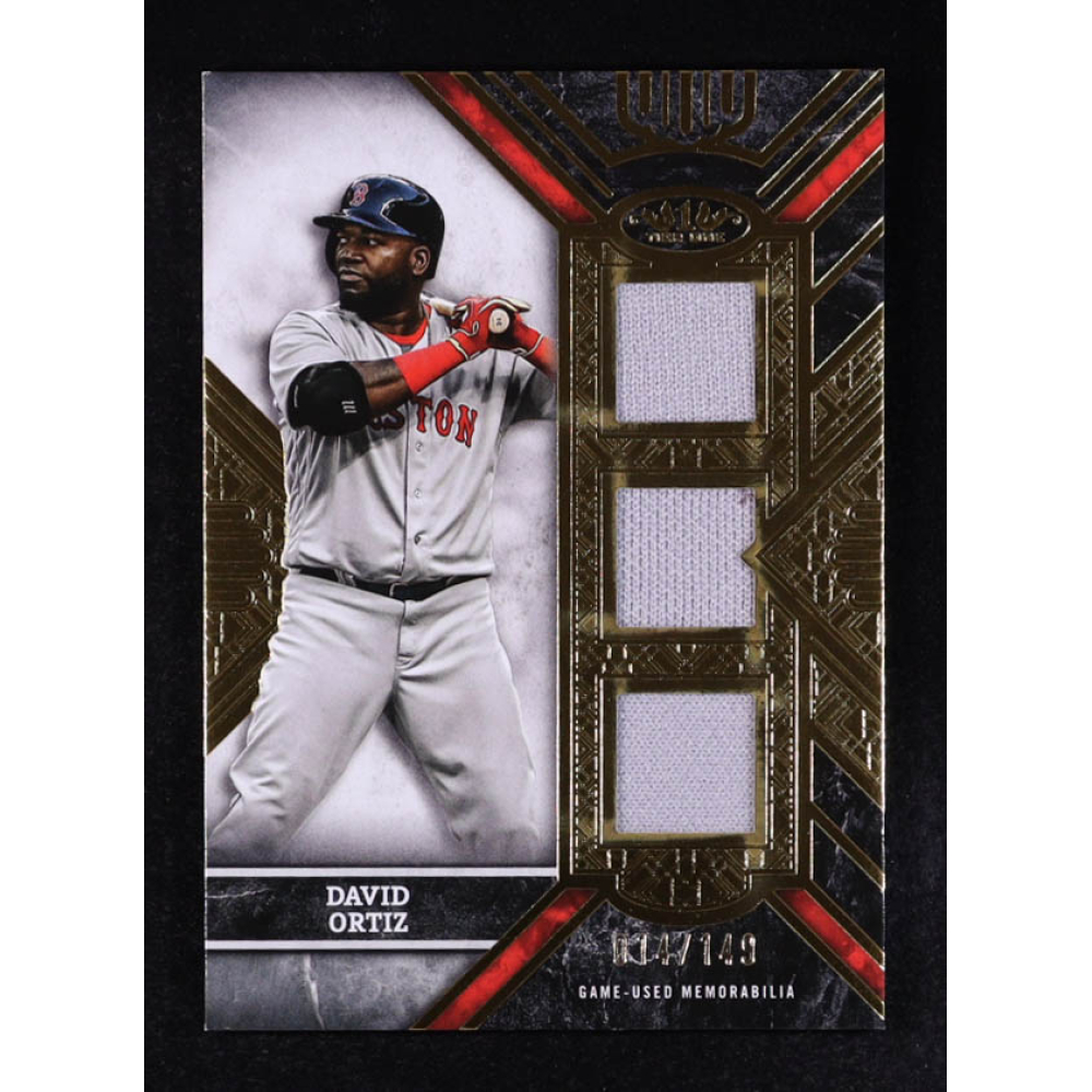 David Ortiz 2025 Topps Tier One Triple Relics #T1TR-DO #014/149 at PristineAuction.com