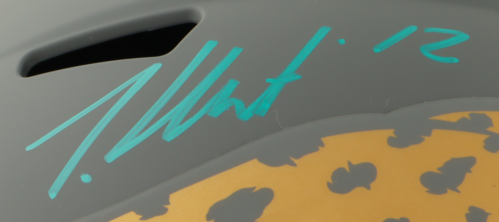 Travis Hunter Signed Jaguars Full-Size Slate Alternate Speed Helmet (Beckett) at PristineAuction.com Travis Hunter Signed Jaguars Full-Size Slate Alternate Speed Helmet (Beckett) at PristineAuction.com