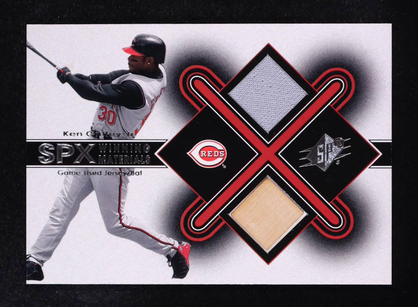 Ken Griffey Jr. 2001 Upper Deck SPX Winning Materials Jersey/Bat Mem #KG-2 at PristineAuction.com Ken Griffey Jr. 2001 Upper Deck SPX Winning Materials Jersey/Bat Mem #KG-2 at PristineAuction.com