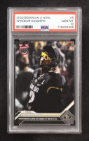 Shedeur Sanders 2023 Bowman University Now #5 RC (PSA 10) at PristineAuction.com