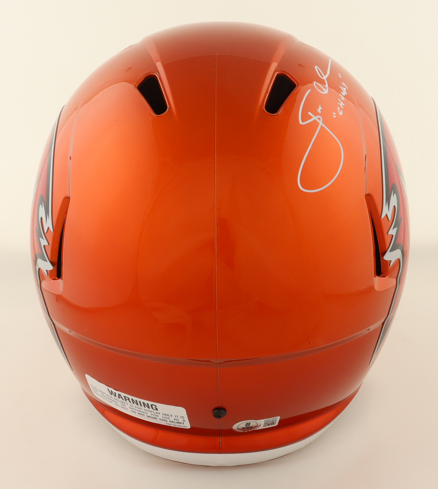 Jon Gruden Signed Buccaneers Full-Size Flash Alternate Speed Helmet Inscribed "Chucky" (Beckett) at PristineAuction.com Jon Gruden Signed Buccaneers Full-Size Flash Alternate Speed Helmet Inscribed "Chucky" (Beckett) at PristineAuction.com