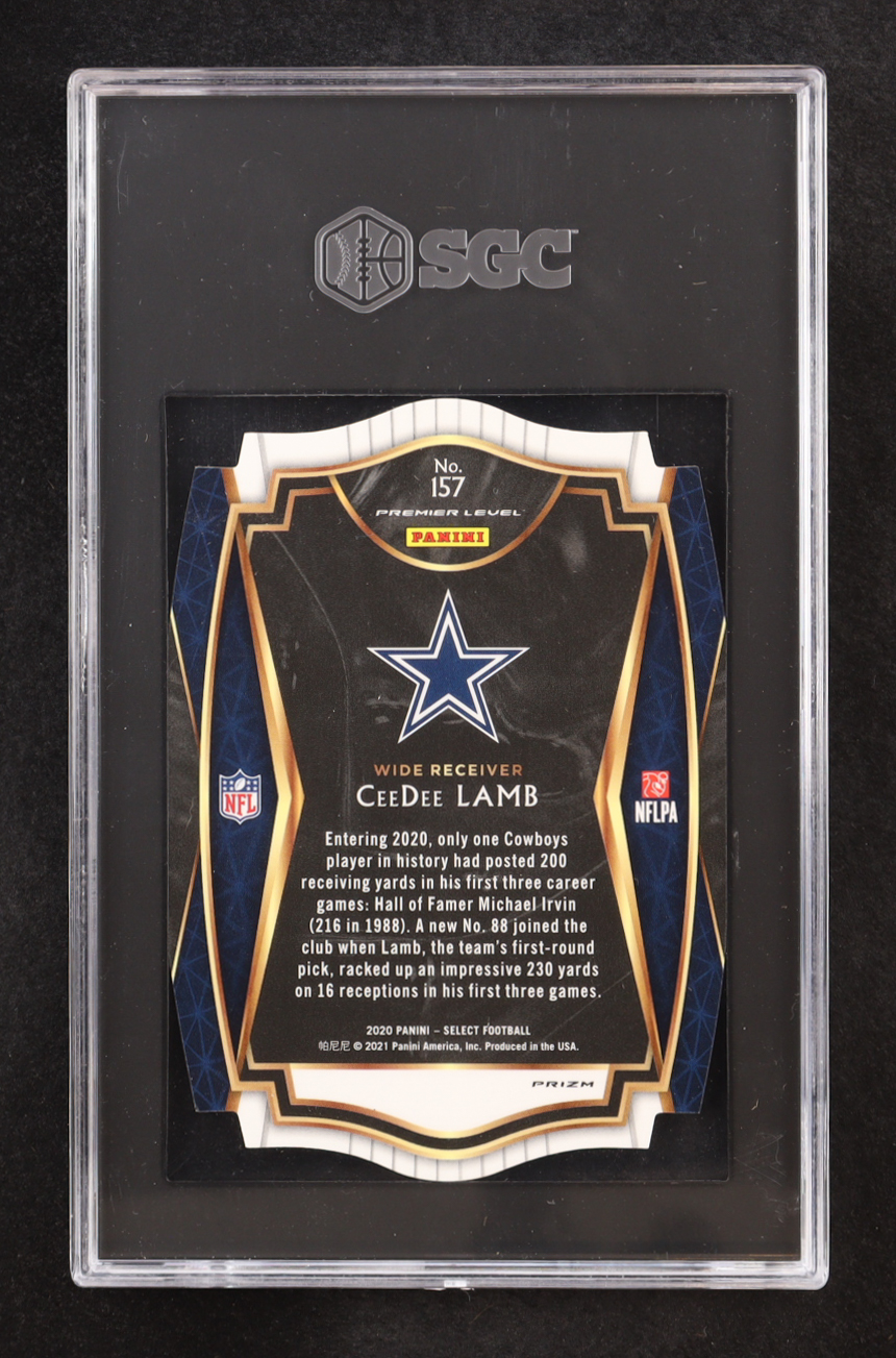 CeeDee Lamb 2020 Select Red Die-Cut Prizm #157 RC (SGC 9.5) at PristineAuction.com CeeDee Lamb 2020 Select Red Die-Cut Prizm #157 RC (SGC 9.5) at PristineAuction.com