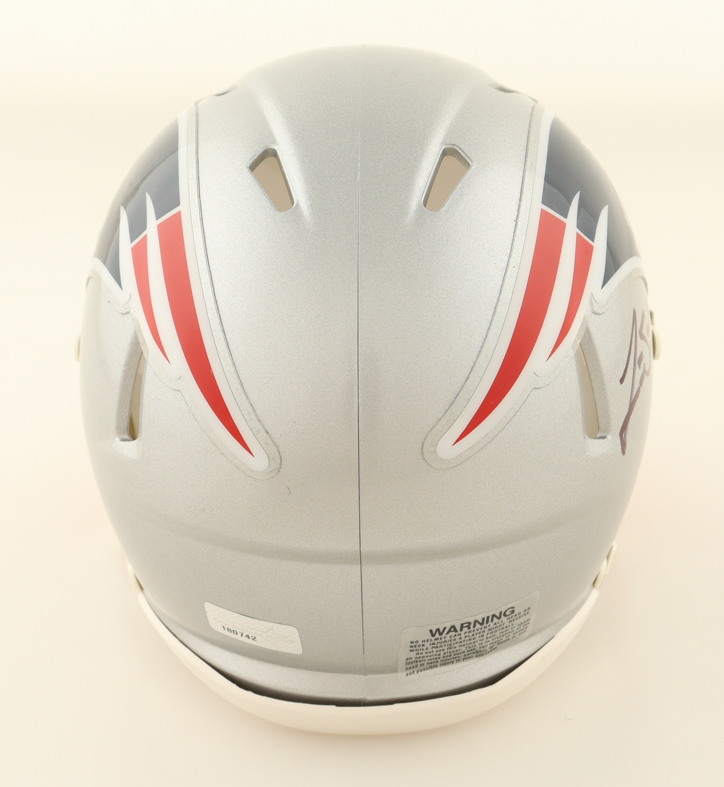 Jarrett Stidham Signed Patriots Speed Mini Helmet (New England Picture) at PristineAuction.com Jarrett Stidham Signed Patriots Speed Mini Helmet (New England Picture) at PristineAuction.com