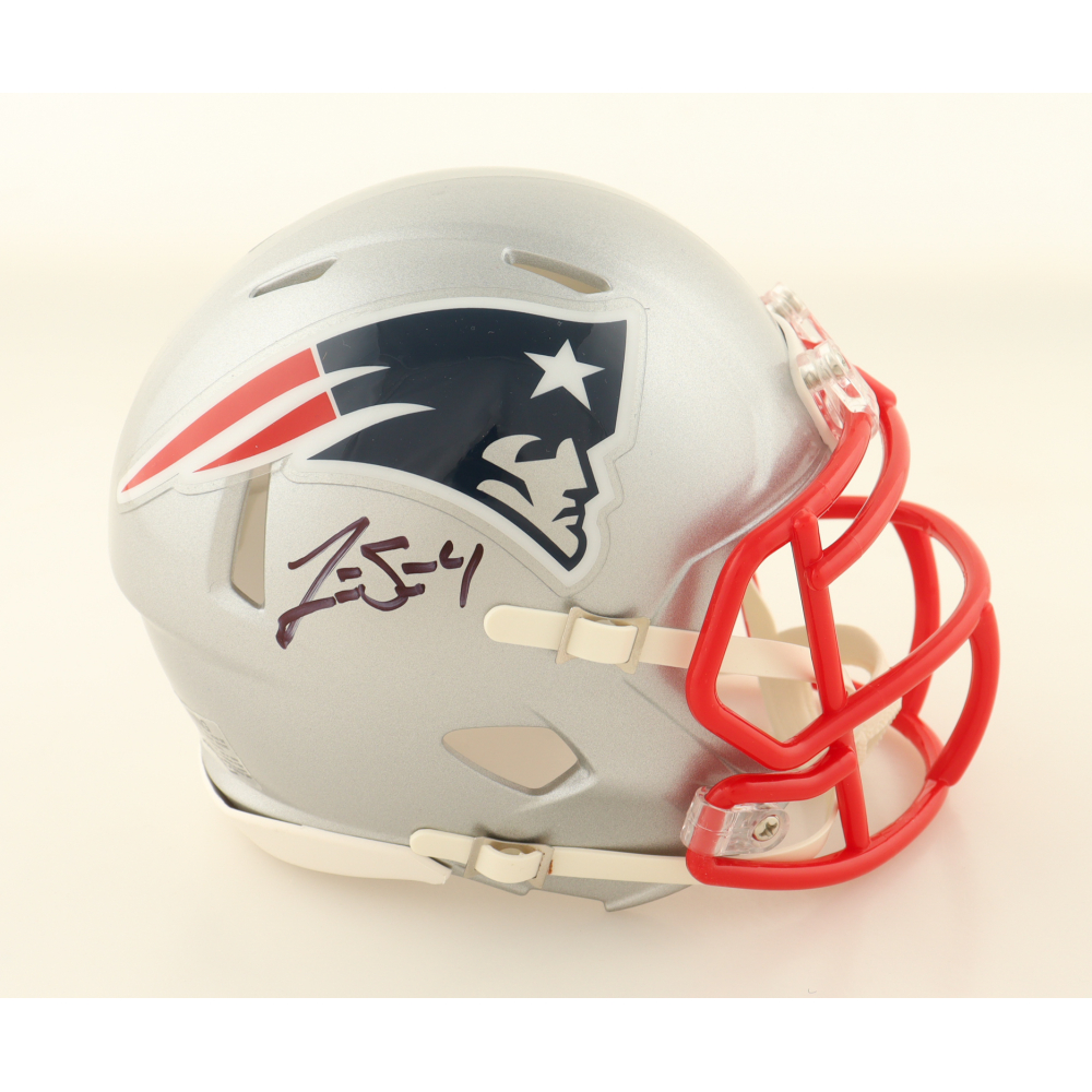 Jarrett Stidham Signed Patriots Speed Mini Helmet (New England Picture) at PristineAuction.com