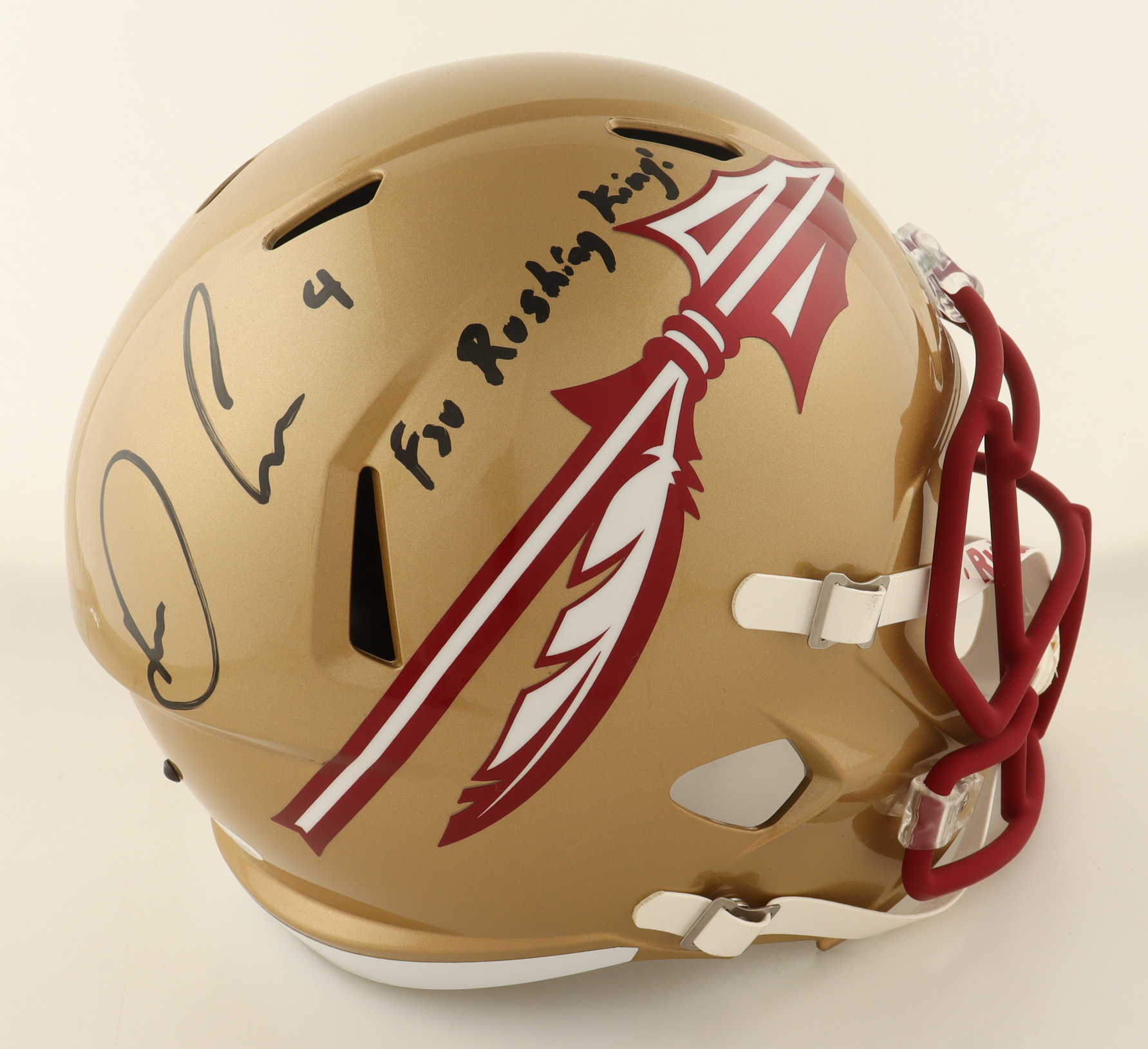 Dalvin Cook Signed Florida State Seminoles Full-Size Speed Helmet Inscribed 'FSU Rushing King!" (JSA) at PristineAuction.com Dalvin Cook Signed Florida State Seminoles Full-Size Speed Helmet Inscribed 'FSU Rushing King!" (JSA) at PristineAuction.com