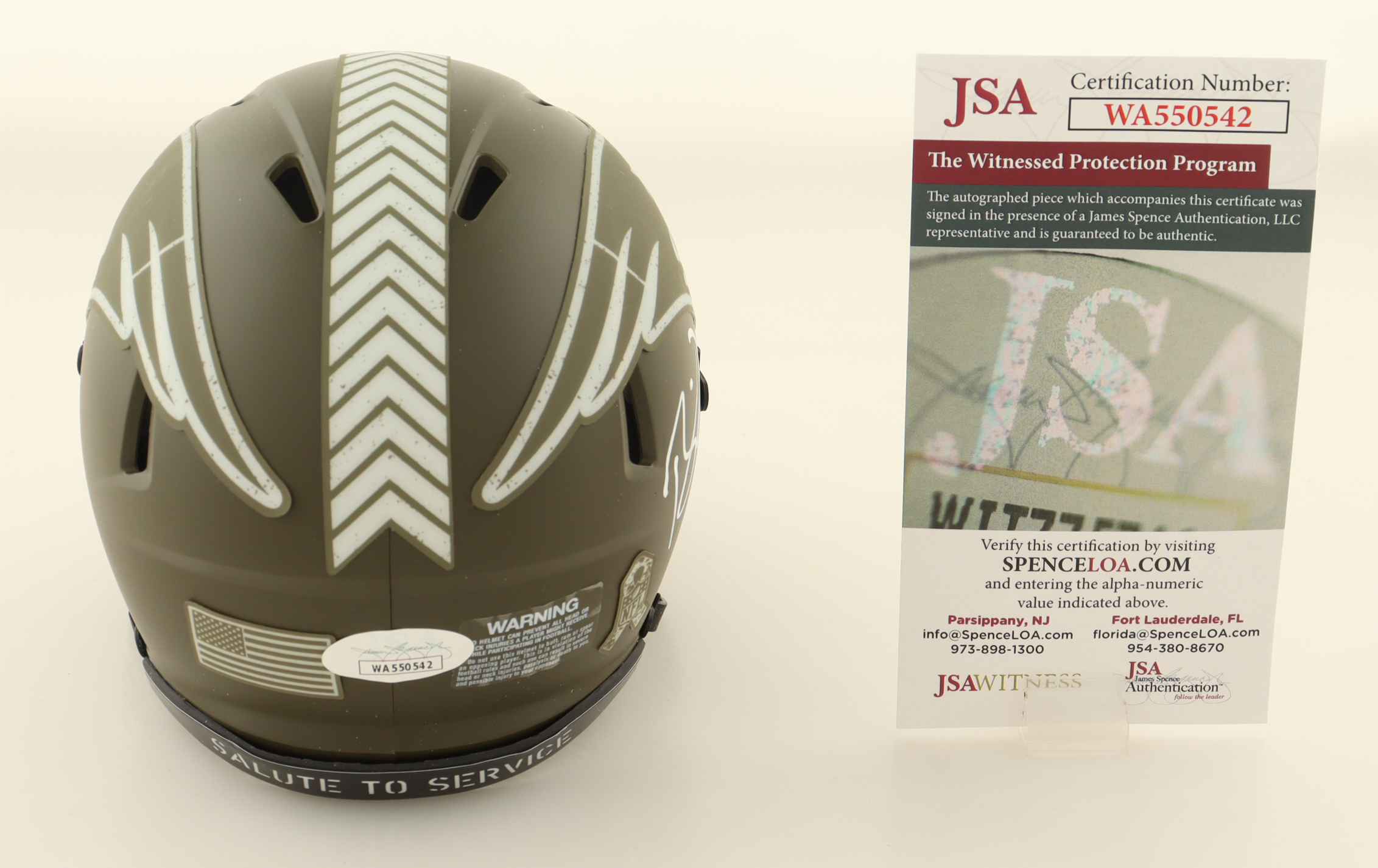 Bailey Zappe Signed Patriots Salute to Service Alternate Speed Mini Helmet (JSA) at PristineAuction.com Bailey Zappe Signed Patriots Salute to Service Alternate Speed Mini Helmet (JSA) at PristineAuction.com