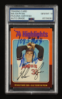 Nolan Ryan Signed 1975 Topps Mini #5 "108.5Mph" (PSA | Auto 10) at PristineAuction.com