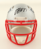 Damien Harris Signed Patriots Speed Mini Helmet (New England Picture) at PristineAuction.com