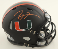 Ray Lewis Signed Miami Hurricanes Matte Black Speed Mini Helmet (Beckett) at PristineAuction.com