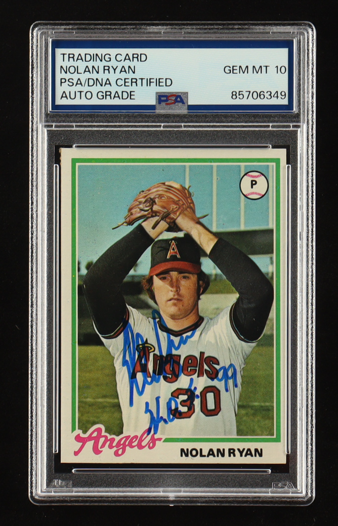Nolan Ryan Signed 1978 Topps #400 Inscribed "HOF 99" (PSA | Auto 10) at PristineAuction.com Nolan Ryan Signed 1978 Topps #400 Inscribed "HOF 99" (PSA | Auto 10) at PristineAuction.com