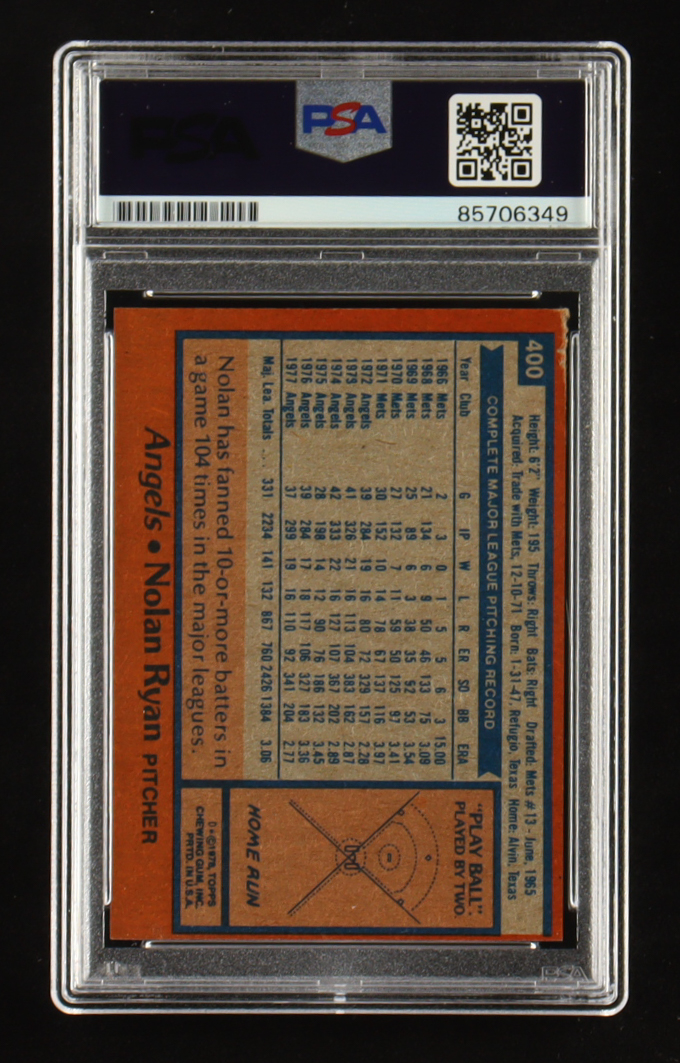 Nolan Ryan Signed 1978 Topps #400 Inscribed "HOF 99" (PSA | Auto 10) at PristineAuction.com Nolan Ryan Signed 1978 Topps #400 Inscribed "HOF 99" (PSA | Auto 10) at PristineAuction.com
