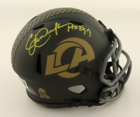 Eric Dickerson Signed Rams Salute To Service Alternate Speed Mini Helmet Inscribed "HOF 99" (Beckett) at PristineAuction.com