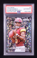 Jayden Daniels Signed 2024 Panini Prizm Flashback Rookie No Huddle #8 RC (PSA) at PristineAuction.com