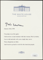 Bill Clinton Signed White House Postcard (JSA) at PristineAuction.com