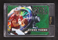 Steve Young 2024 Wild Card QB1 On The Clock Green Rainbow Lazer #OCW-GN-SY3 #1/1 at PristineAuction.com