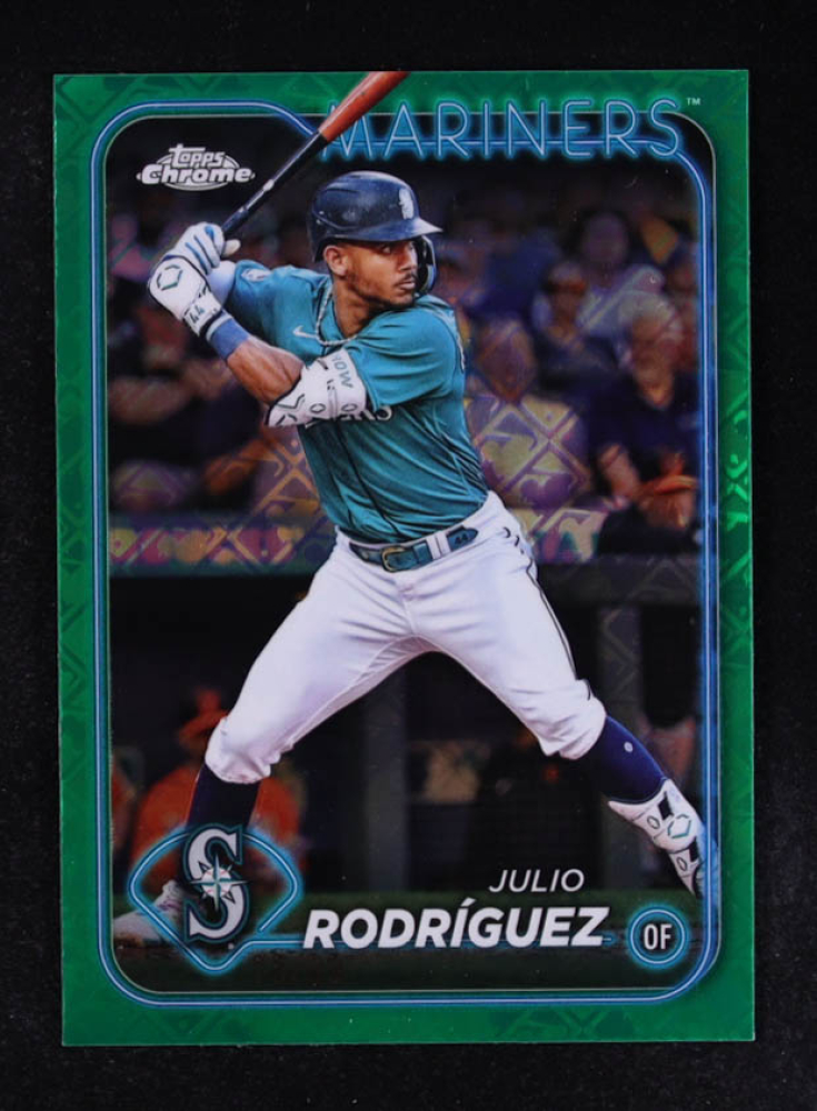 Julio Rodriguez 2024 Topps Chrome Green Refactor #300 #15/99