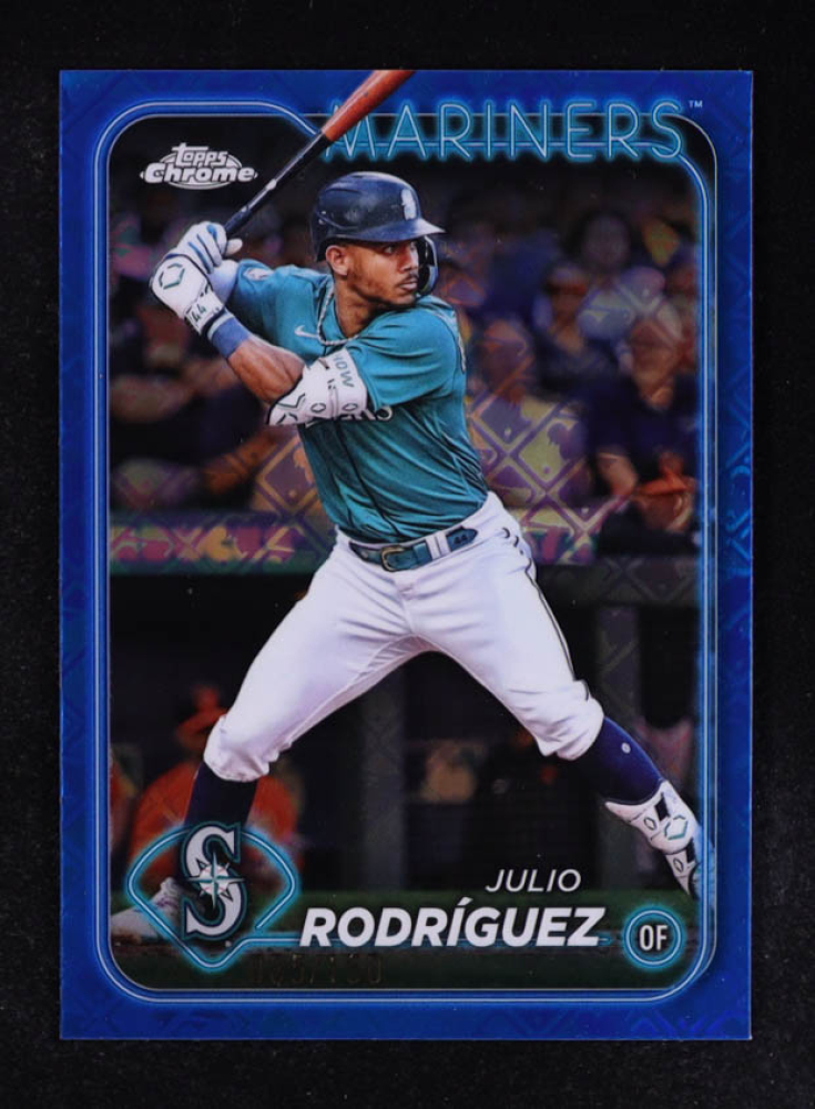 Julio Rodriguez 2024 Topps Chrome Blue Refactors #300 #085/150