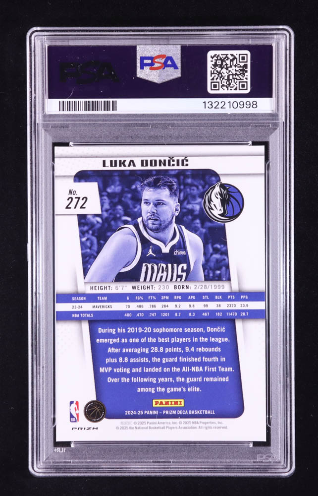 Luka Doncic Signed 2024 Panini Prizm Deca Orange Prizm #272 (PSA) at PristineAuction.com Luka Doncic Signed 2024 Panini Prizm Deca Orange Prizm #272 (PSA) at PristineAuction.com