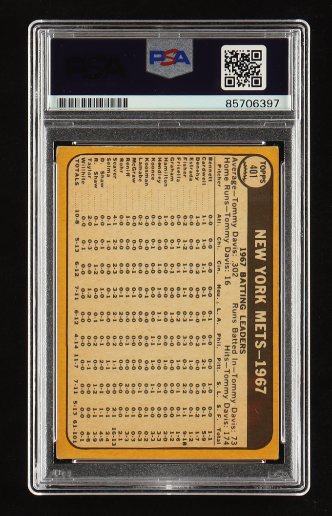 Nolan Ryan Signed 1968 Topps #401 Mets Team "Miracle Mets" (PSA | Auto 10) at PristineAuction.com Nolan Ryan Signed 1968 Topps #401 Mets Team "Miracle Mets" (PSA | Auto 10) at PristineAuction.com
