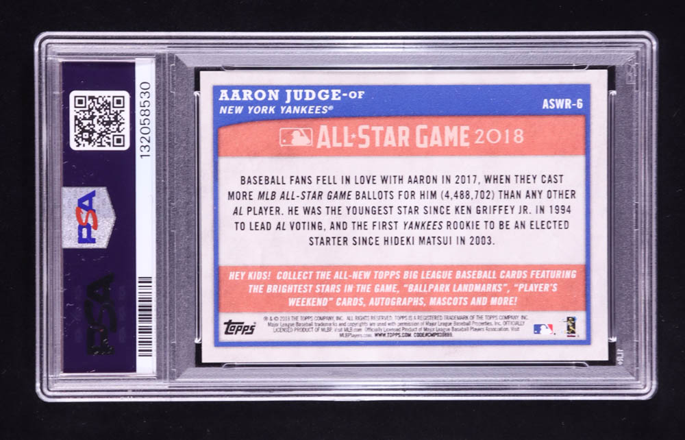 Aaron Judge Signed 2018 Topps Big League All-Star Game Fanfest #6 (PSA 8 | Auto 10) at PristineAuction.com Aaron Judge Signed 2018 Topps Big League All-Star Game Fanfest #6 (PSA 8 | Auto 10) at PristineAuction.com