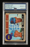 Nolan Ryan Signed 1968 Topps Rookie Stars Inscribed "324 Wins 5,714 K'S And 7 No-Hitters" #177 RC (PSA | Autograph Graded PSA 10) at PristineAuction.com