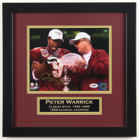 Peter Warrick Signed Florida State Seminoles Custom Framed Photo Display (PSA) at PristineAuction.com
