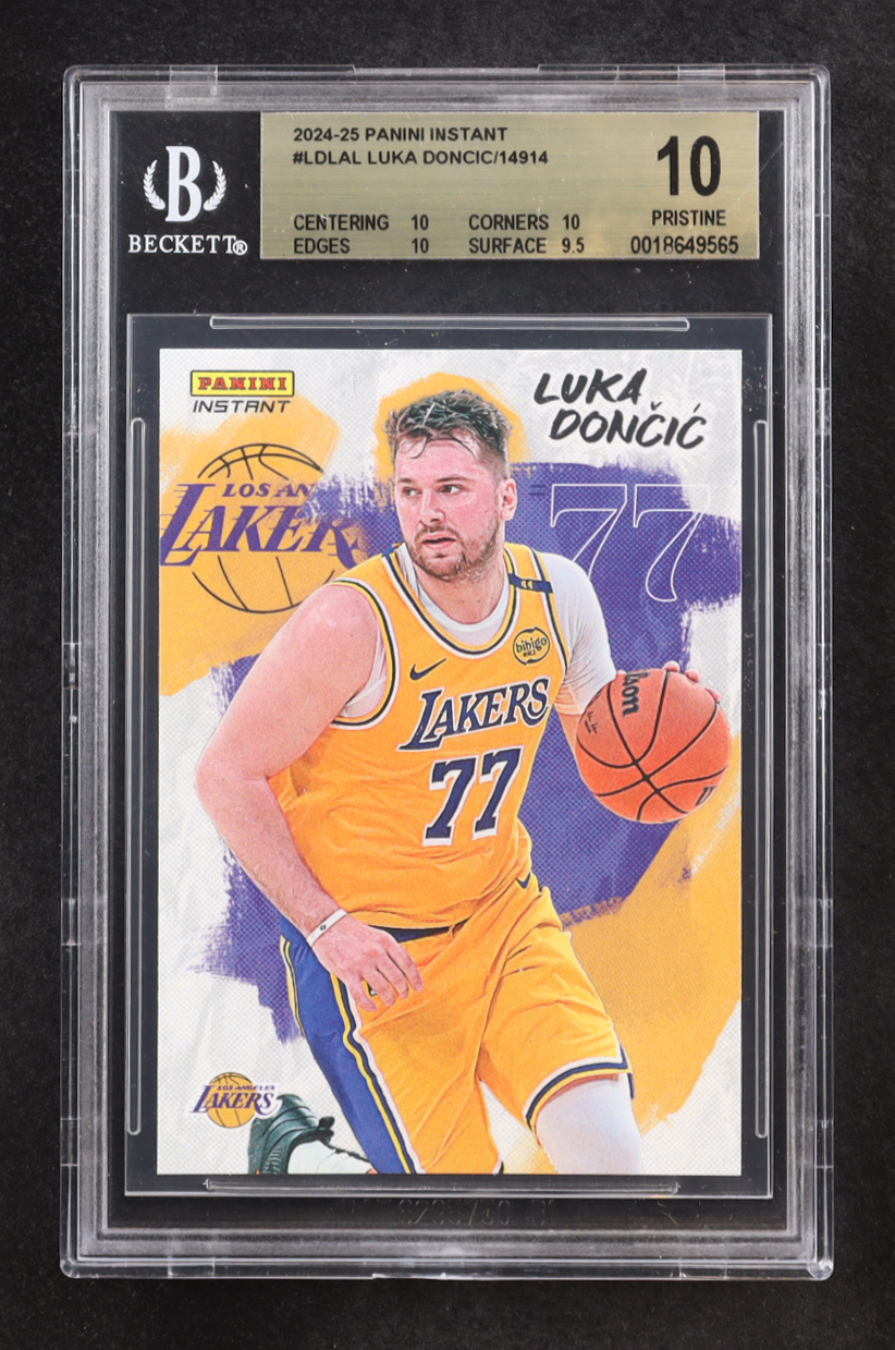 Luka Doncic 2024-25 Panini Instant #LDLAL (BGS 10) at PristineAuction.com Luka Doncic 2024-25 Panini Instant #LDLAL (BGS 10) at PristineAuction.com