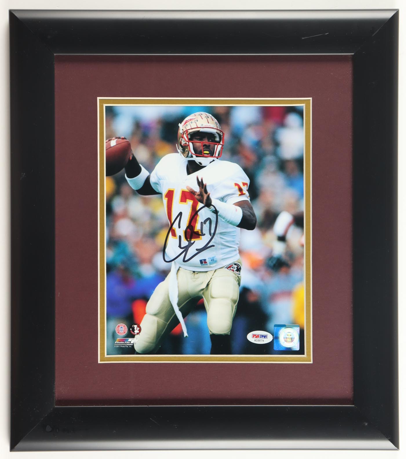 Charlie Ward Signed Florida State Seminoles Custom Framed Photo (PSA) at PristineAuction.com Charlie Ward Signed Florida State Seminoles Custom Framed Photo (PSA) at PristineAuction.com