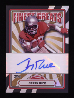 Jerry Rice 2024 Finest Greats Autographs Black Refractors #FGJR #10/25 at PristineAuction.com