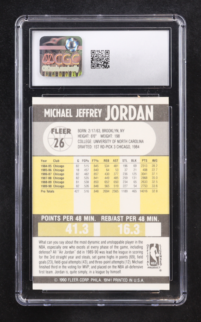 Michael Jordan 1990-91 Fleer #26 (CGC 8) at PristineAuction.com Michael Jordan 1990-91 Fleer #26 (CGC 8) at PristineAuction.com