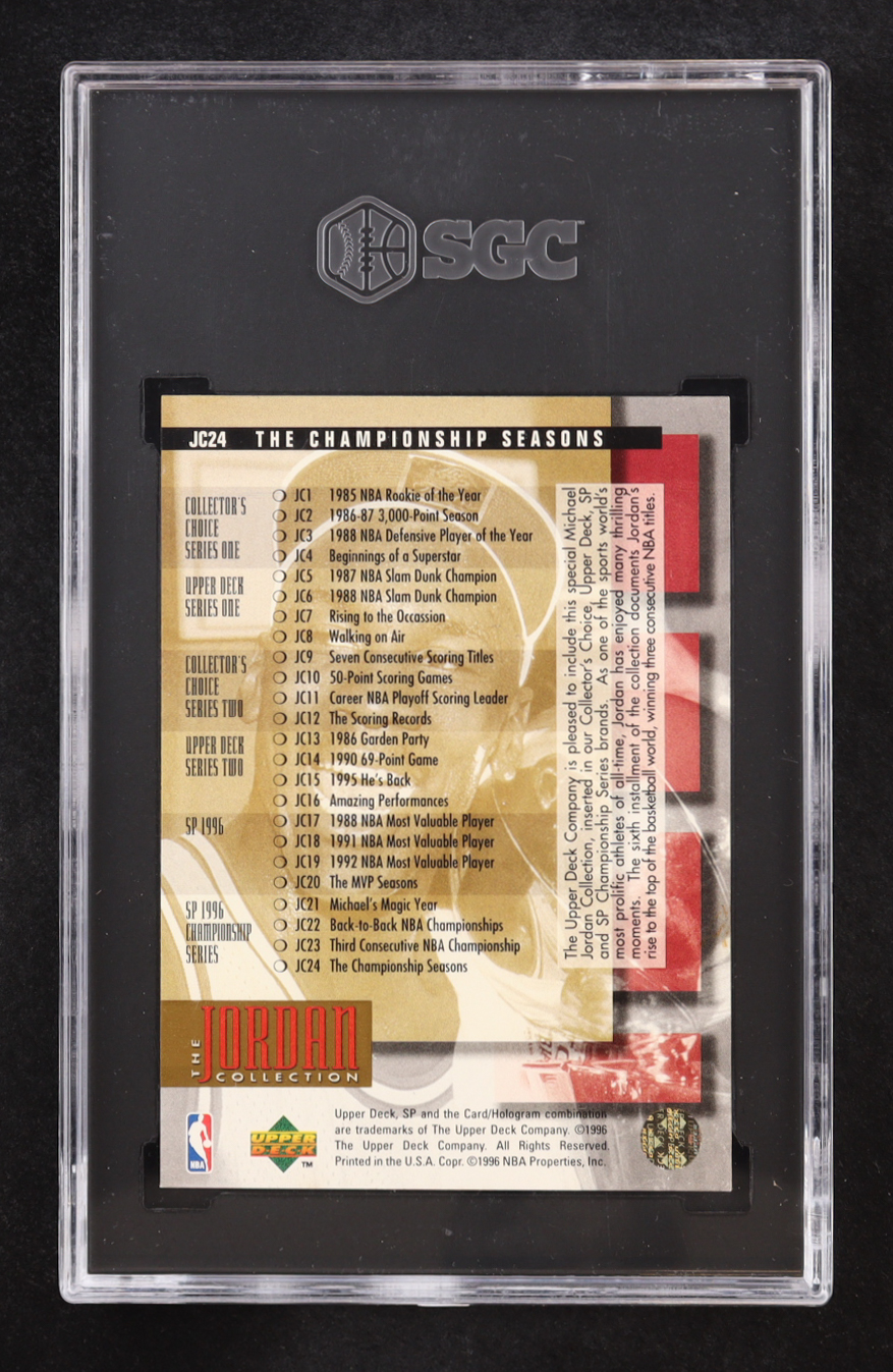 Michael Jordan 1995-96 UD SP Championship #JC24 (SGC 8) at PristineAuction.com Michael Jordan 1995-96 UD SP Championship #JC24 (SGC 8) at PristineAuction.com