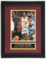 Charlie Ward Signed Florida State Seminoles Custom Framed Photo Display Inscribed "Go Noles!" (SportsCollectibles) at PristineAuction.com