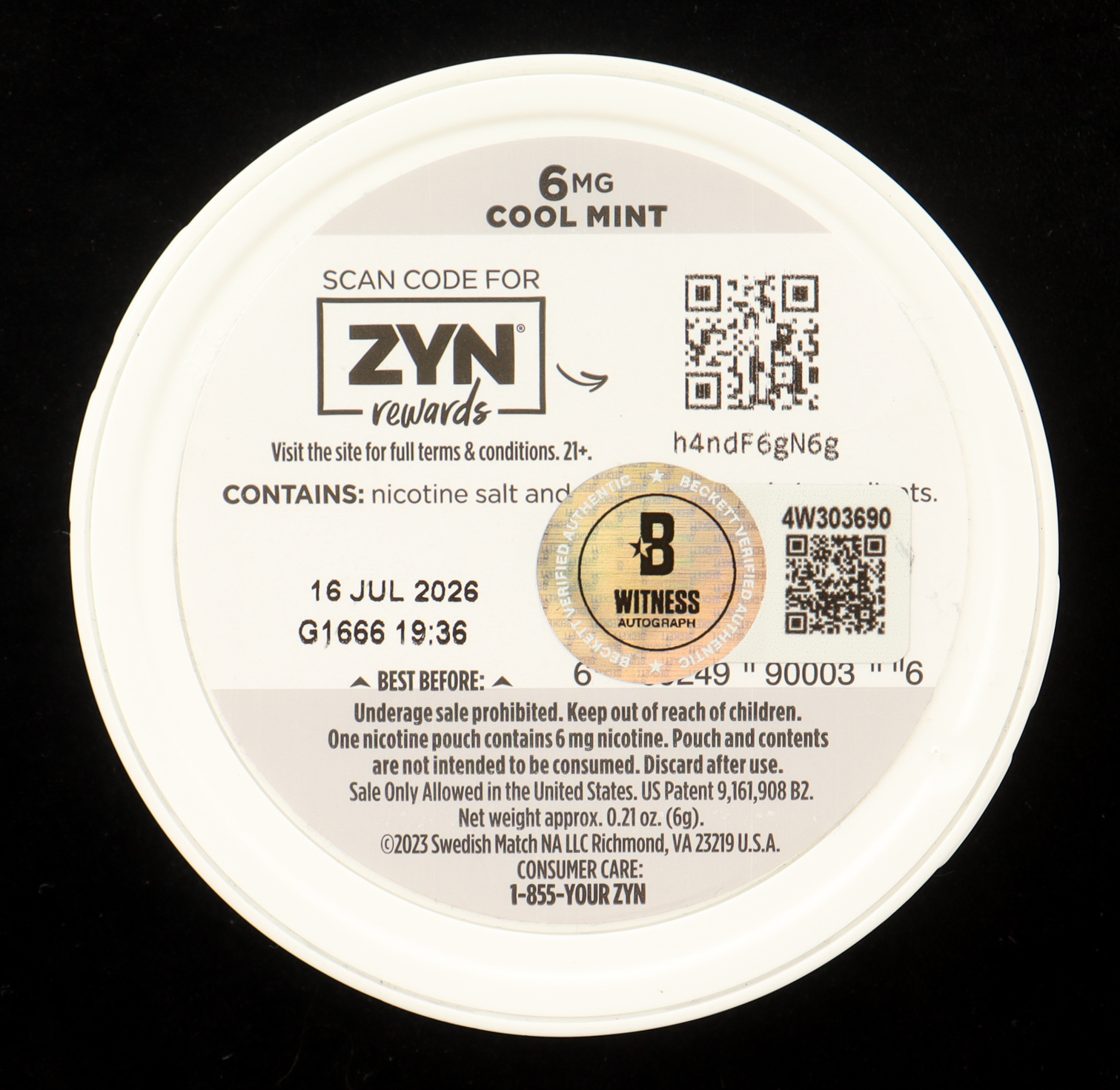 Jose Canseco Signed Zyn Packaging Inscribed "1 of 1" (Beckett) at PristineAuction.com Jose Canseco Signed Zyn Packaging Inscribed "1 of 1" (Beckett) at PristineAuction.com