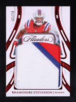 Rhamondre Stevenson 2024 Panini Flawless Patches Ruby #21 #01/15 at PristineAuction.com